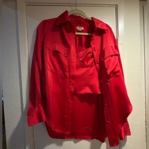 Jason Wu Scarlet Blouse and Corset Top Set